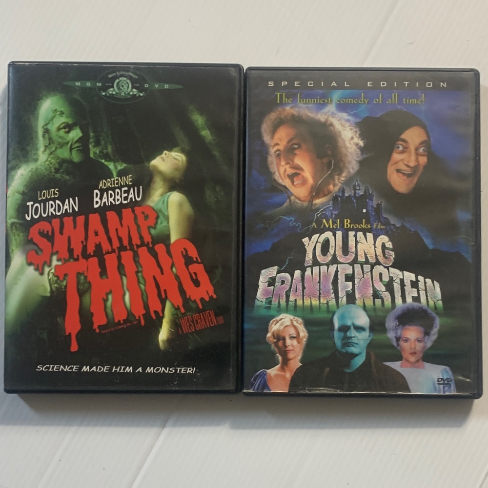 Swamp Thing and Young Frankenstein DVD   Classics movies vintage Y2K  horror